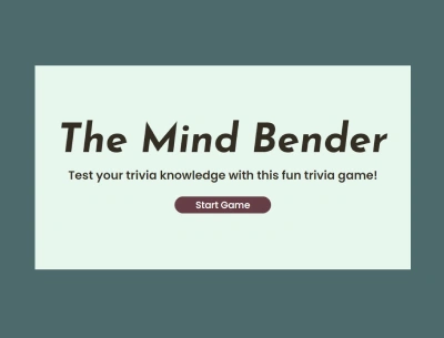 Screenshot of trivia game app